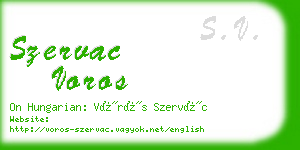 szervac voros business card